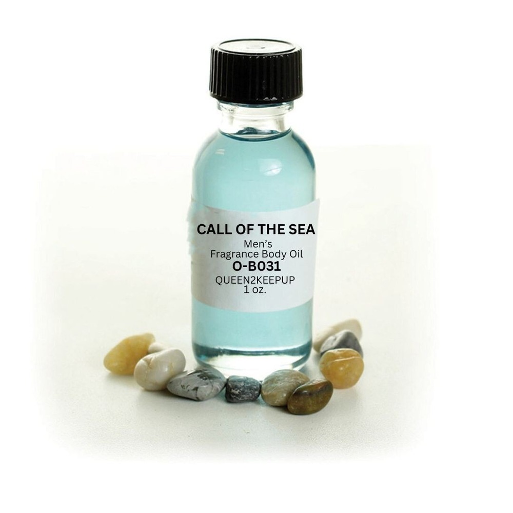 Call of the Sea Men's Body Oil Fresh Clean and Ocean Fragrance Scent 1 oz